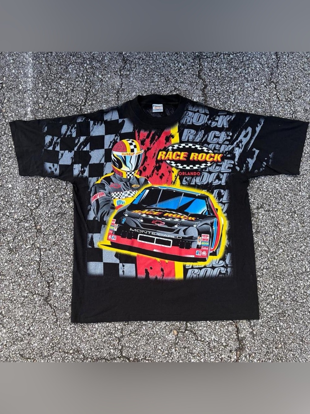 Race Rock 1990s Monte Carlo Racing AOP T-Shirt